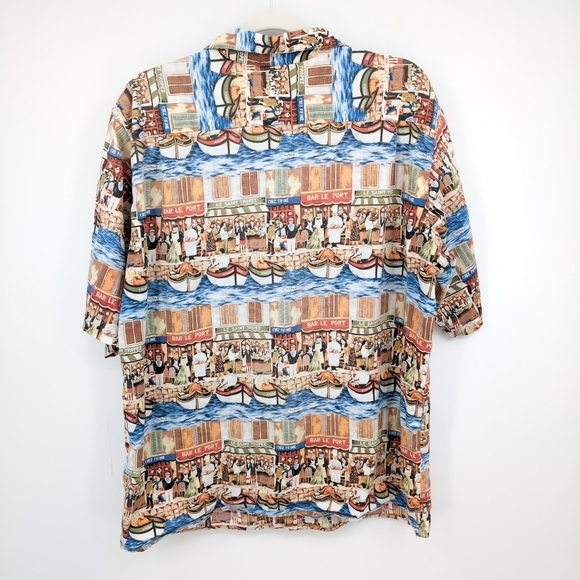 Reyn Spooner Collection Guy Buffet French Town Boats European Men's Shirt Large‎ - Picture 2 of 9